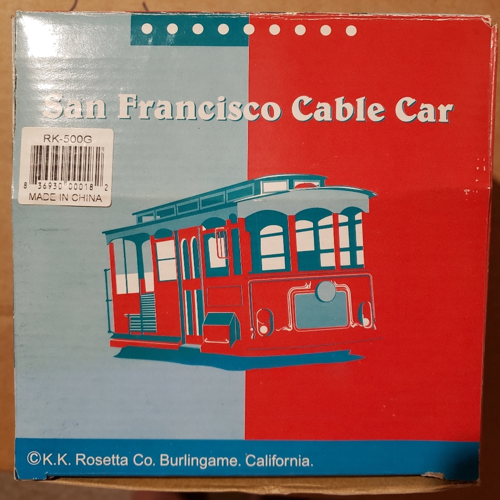 Vintage Cable Car Music Box